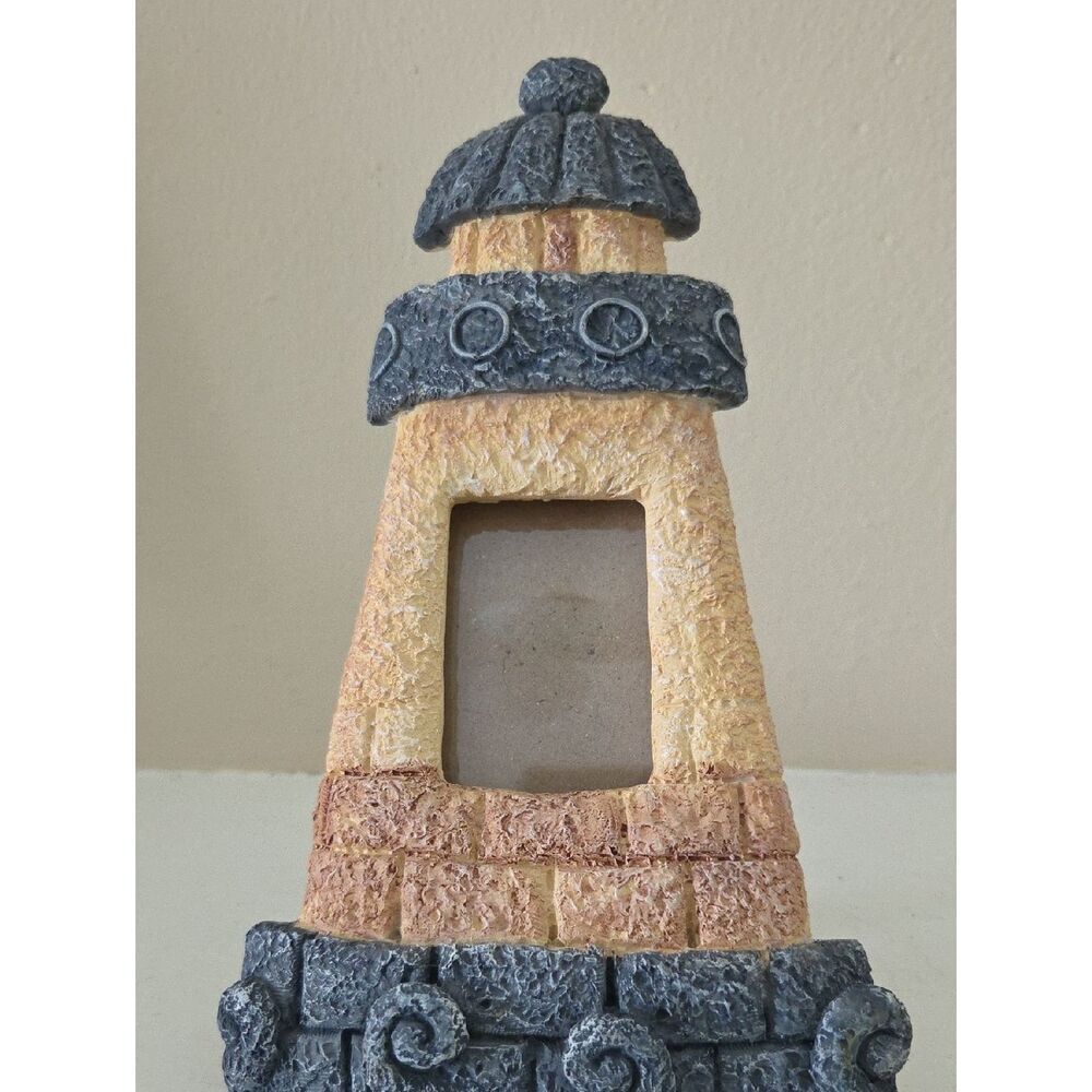 Decorative Yellow and Gray Lighthouse Photo Frame